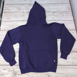 Vintage Russell Athletic Blank Made In USA Royal Purple Hoodie Size XS